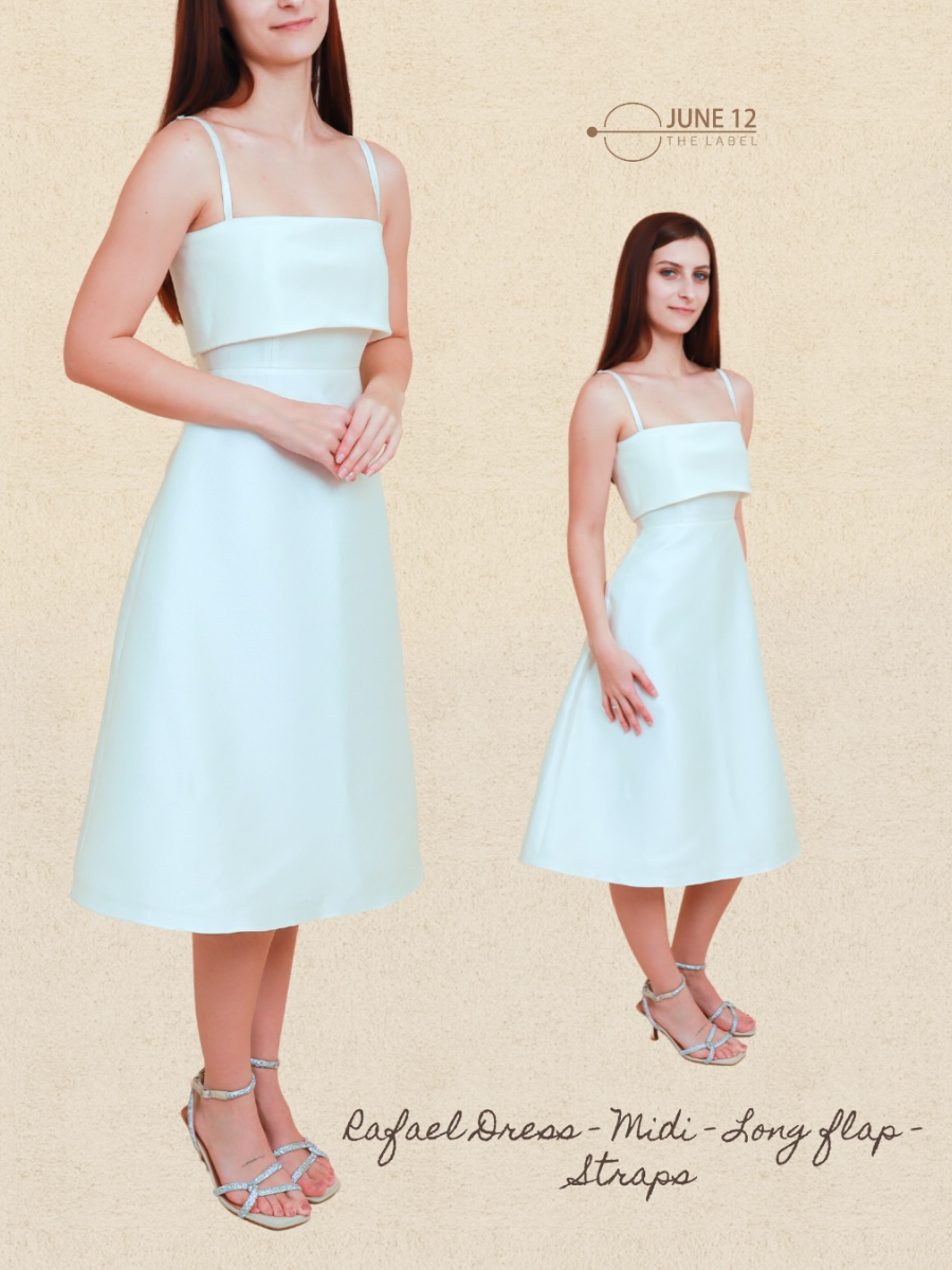Rafael Midi Dress in Pearl | Rental